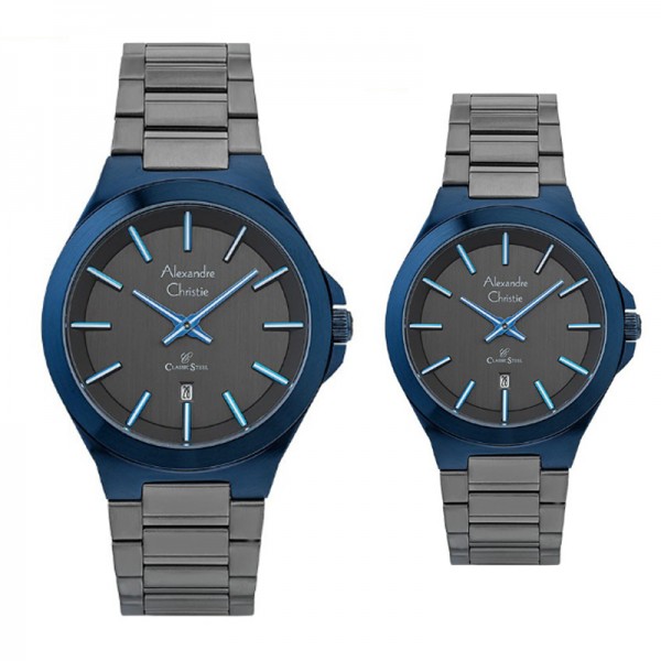 Alexandre Christie AC 8634 Grey Blue Couple